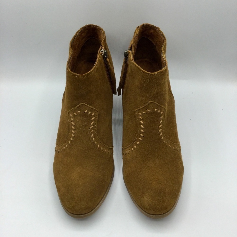 Minnetonka Brown Ankle Booties with Tassel Zipper - Picture 3 of 13